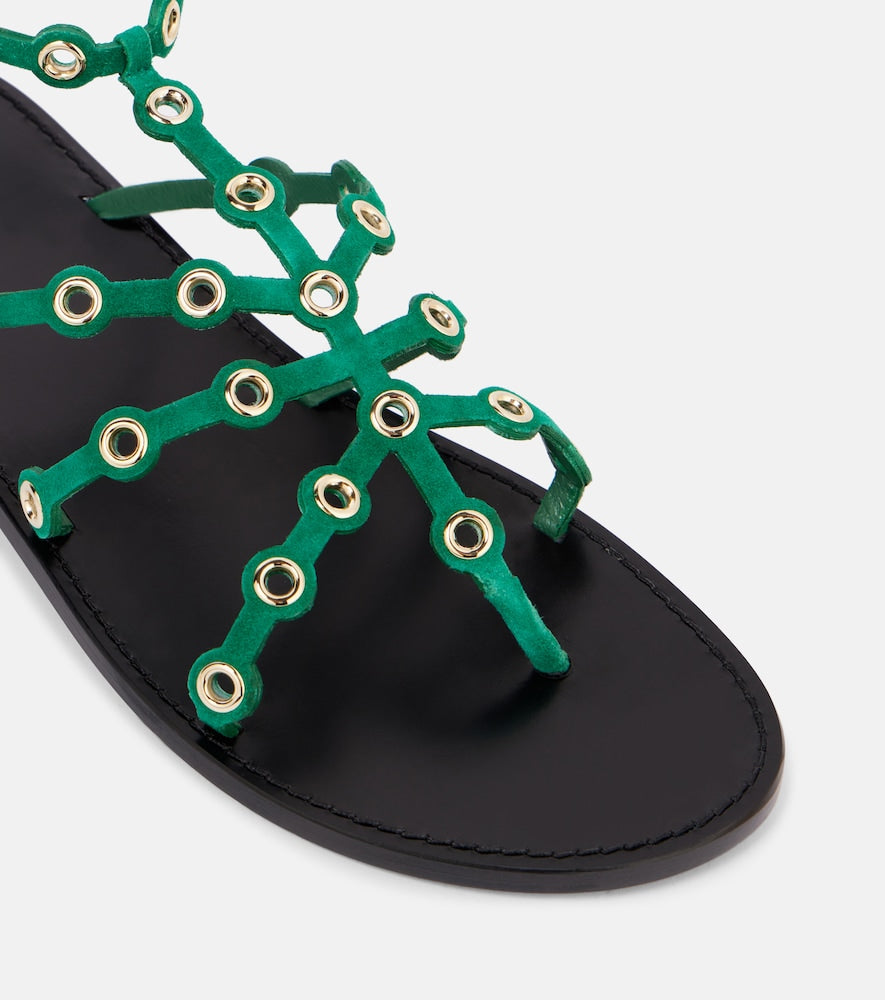 Pucci Emilio suede sandals - Green Flat Sandals