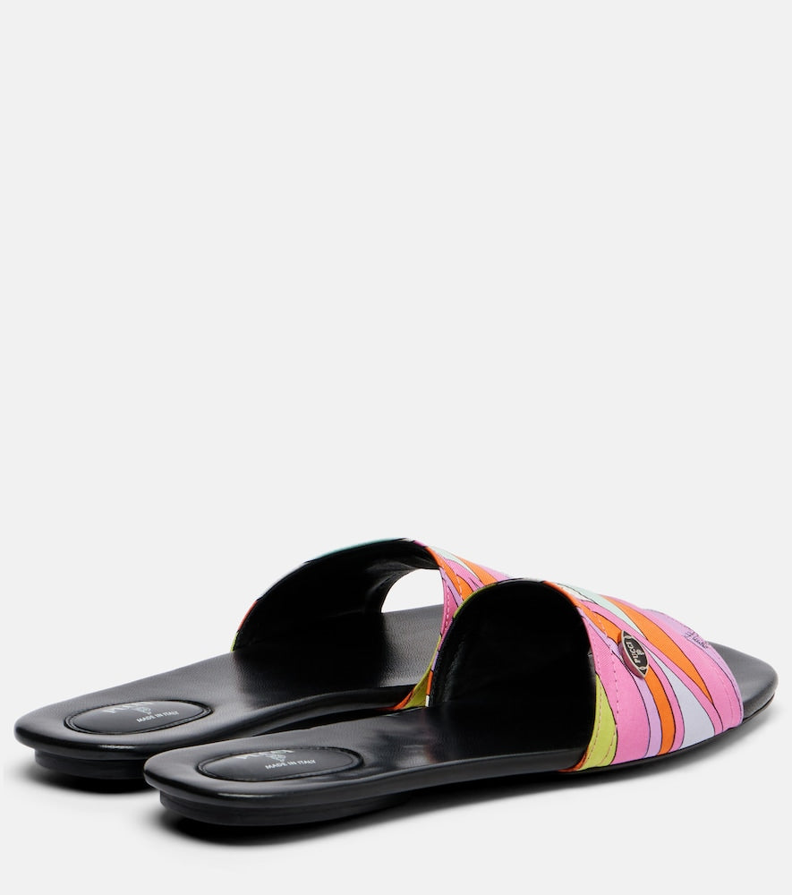 Pucci Yummy Iride twill slides - Multicoloured Slides