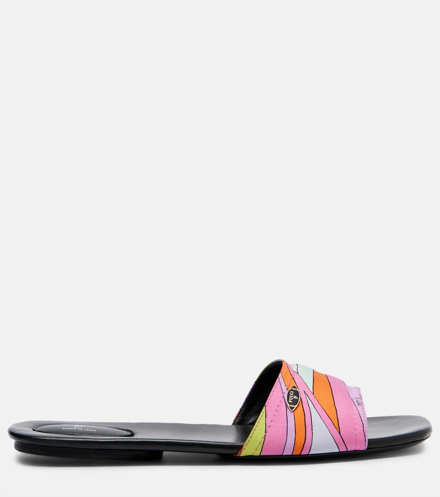 Pucci Yummy Iride twill slides - Multicoloured Slides