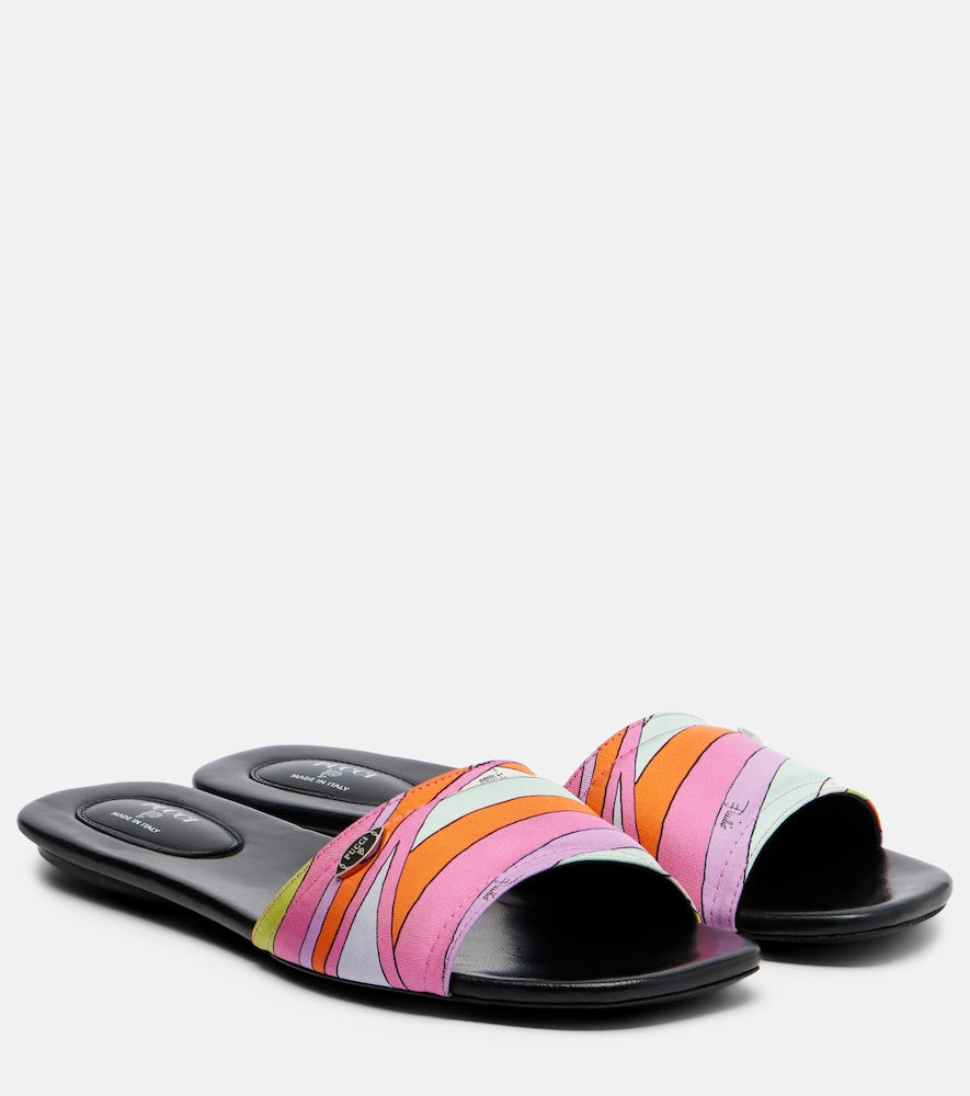 Pucci Yummy Iride twill slides - Multicoloured Slides