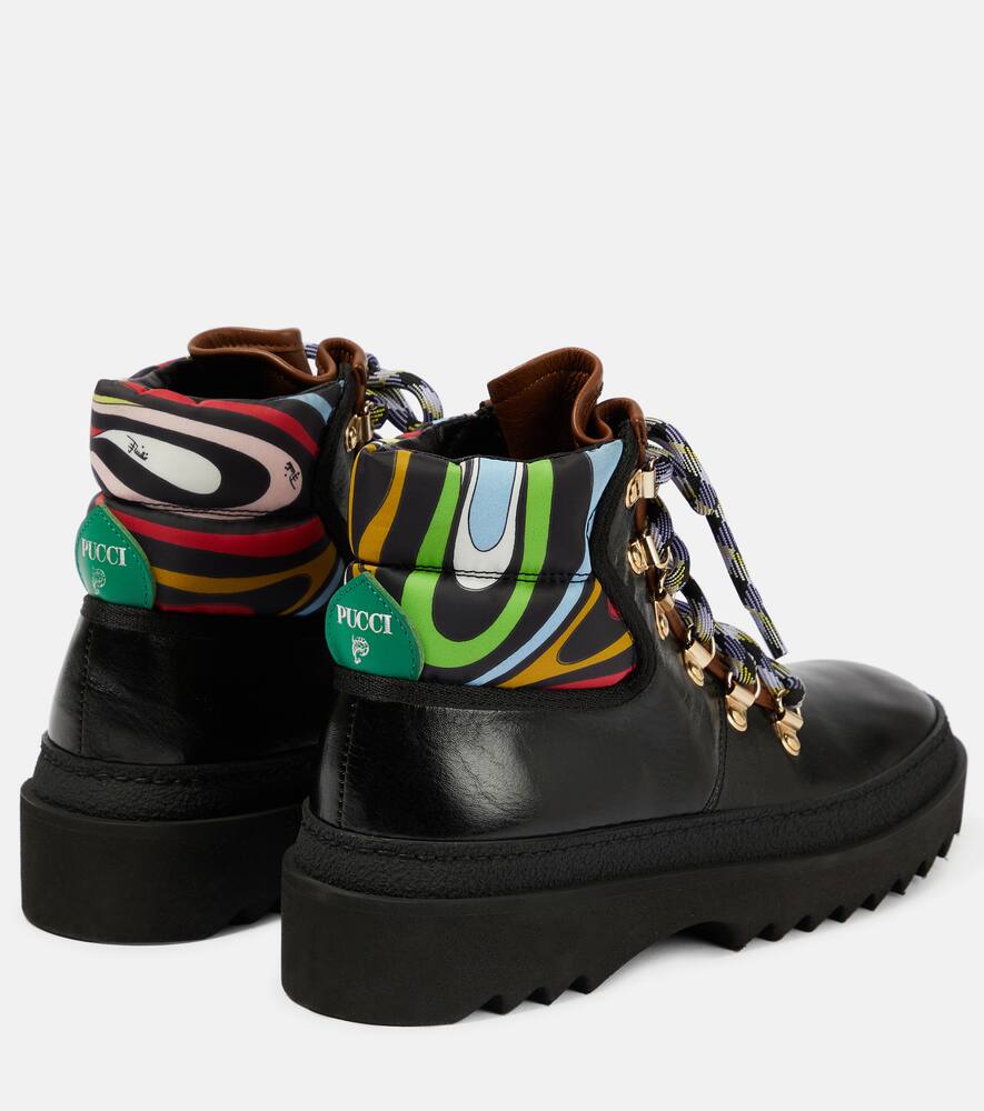 Pucci x Fusalp printed leather ankle boots
