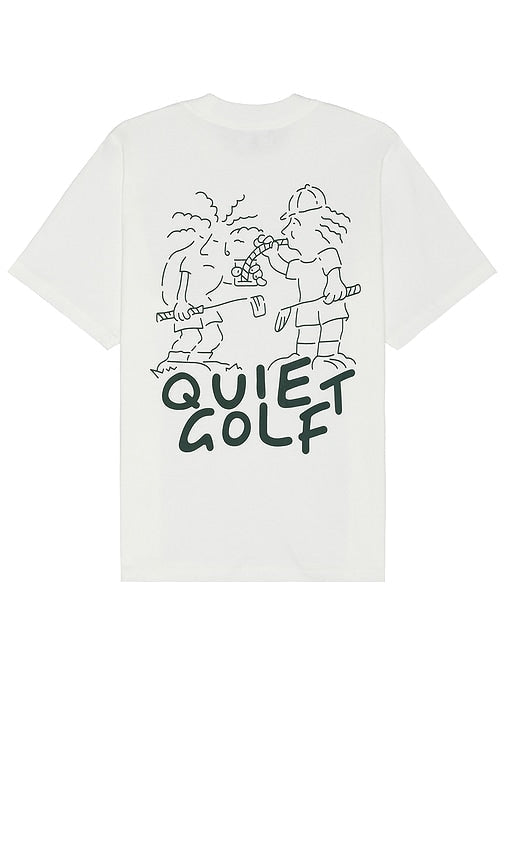 Quiet Golf Brothers T-Shirt in White - T-shirt Quiet Golf Brothers en blanc - 安静高尔夫兄弟白色 T 恤 - Quiet Golf Brothers T-Shirt in Weiß - Quiet Golf Brothers 티셔츠화이트 색상 - T-shirt Quiet Golf Brothers in bianco