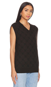Quiet Golf Qg Link Sweater Vest in Brown