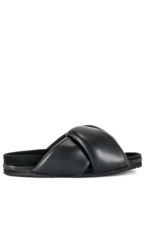 R0AM Foldy Puffy Slide in Black - Claquette R0AM Foldy Puffy en noir - R0AM 黑色折叠蓬松拖鞋 - R0AM Foldy Puffy Slide in Schwarz - R0AM Foldy 퍼피 슬라이드 블랙 색상 - Ciabatte R0AM Foldy Puffy in nero