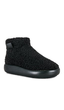 R0AM Fuzzy Magic Moon Bootie in Black