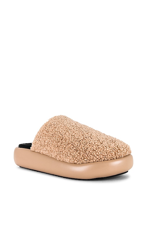 R0AM Fuzzy Magic Moon Mule in Beige