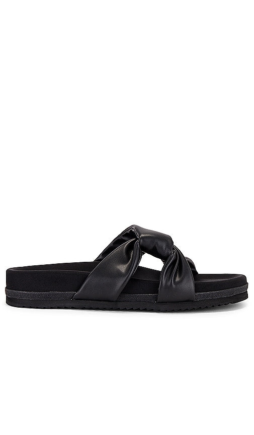 R0AM Side Slip Sandal in Black - Sandale à enfiler latérale R0AM en noir - R0AM 黑色侧滑凉鞋 - R0AM Side-Slip-Sandale in Schwarz - R0AM 사이드 슬립 샌들 블랙 색상 - Sandalo con slip laterale R0AM in nero