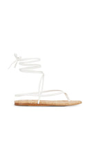 RAYE Aditi Sandal in White | White Flat Sandals for Women