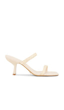 RAYE Avani Sandal in Neutral | Raffia Heeled Sandals for Women