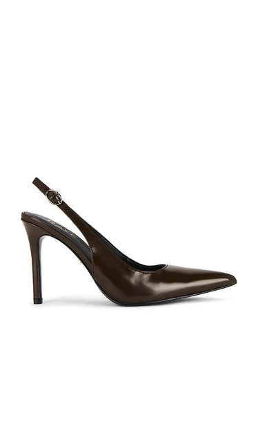 RAYE Calla Pump in Chocolate | Chocolate Brown Sling Back Heels for Women