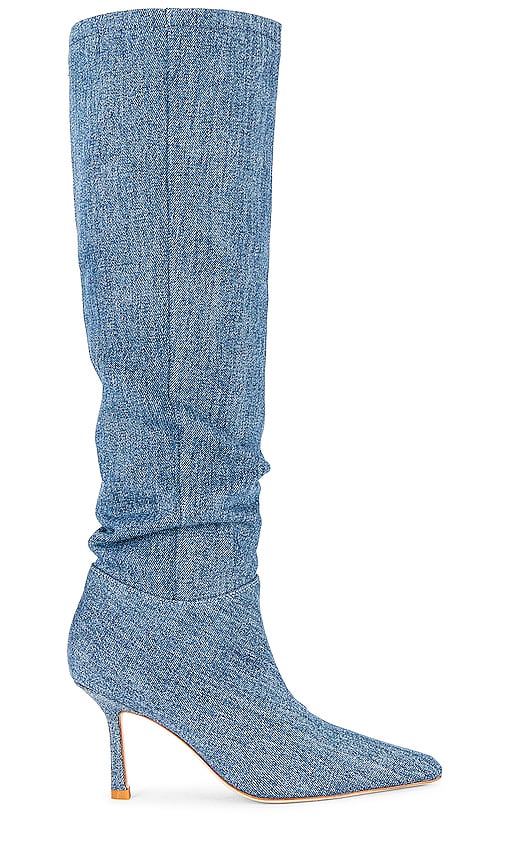 RAYE Denim Boot in Blue - Botte en jean RAYE en bleu - RAYE 蓝色牛仔靴 - RAYE Jeansstiefel in Blau - RAYE 데님 부츠 블루 색상 - Stivale in denim RAYE in blu