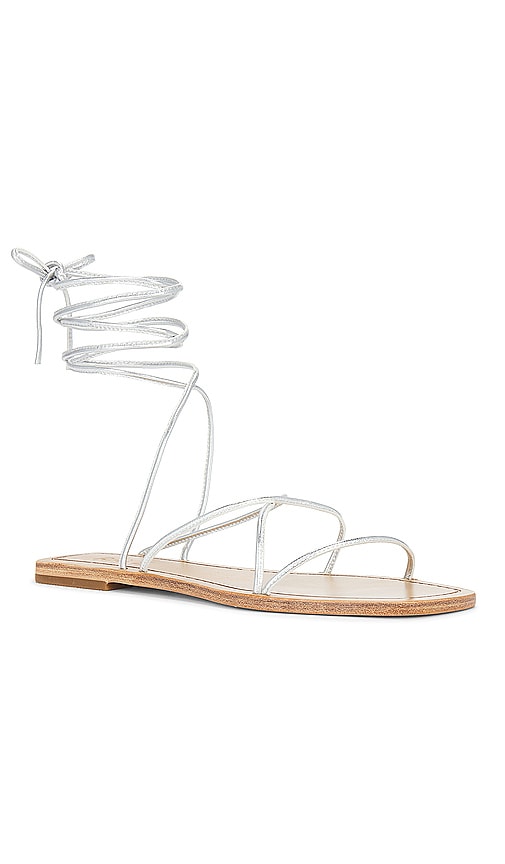 RAYE Grey Sandal in Metallic Silver