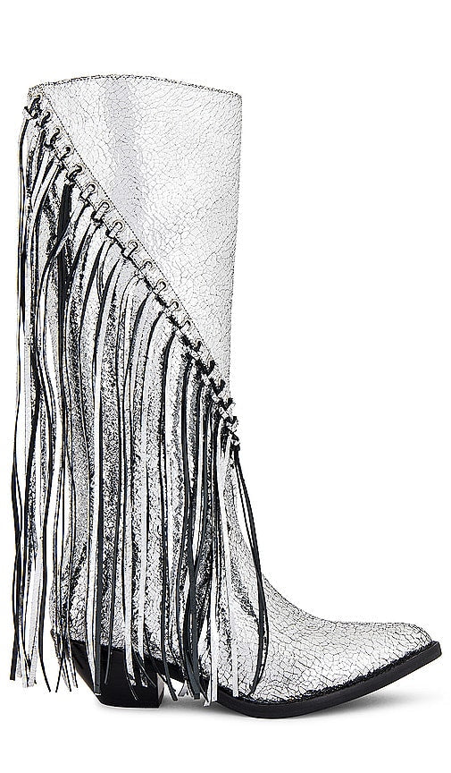 RAYE Jackson Boot in Metallic Silver - Botte RAYE Jackson en argent métallisé - RAYE Jackson 金属银色靴子 - RAYE Jackson Stiefel in Metallic-Silber - RAYE 잭슨 부츠 메탈릭 실버 소재 - Stivale RAYE Jackson in argento metallizzato