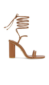 RAYE Lysiane Sandal in Tan | Tan Strappy Heels for Women