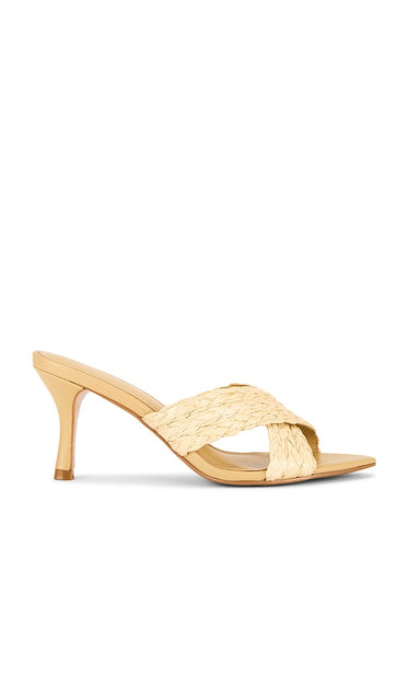 RAYE Priya Sandal in Tan | Natural Heeled Sandals for Women