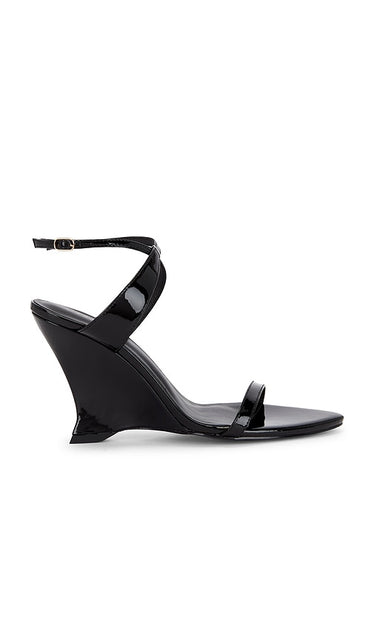 RAYE Savannah Wedge in Black | Black Black Heels for Women