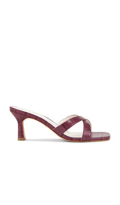 RAYE Sydney Sandal in Burgundy | Burgundy Heeled Sandals for Women