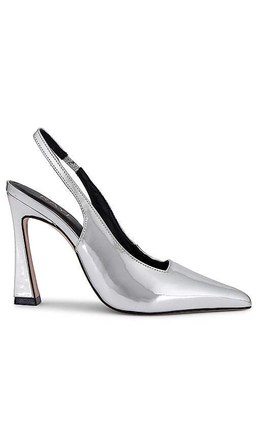 RAYE Vera Heel in Metallic Silver - Talon RAYE Vera en argent métallisé - RAYE Vera 金属银高跟鞋 - RAYE Vera Heel in Metallic-Silber - RAYE 베라 힐 메탈릭 실버 소재 - Tacco RAYE Vera in argento metallizzato