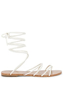 RAYE Collette Sandal in White | White Flat Sandals for Women