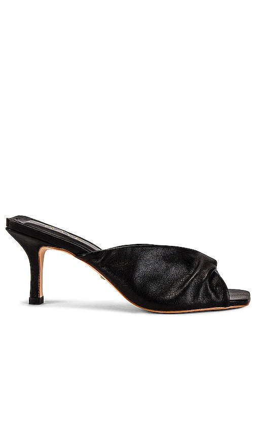 RAYE Dane Heel in Black | Black Mules for Women