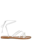 RAYE Spur Sandal in White | White Bubble Flat Sandals for Women