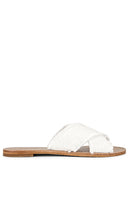 RAYE Couer Sandal in White | White Flat Sandals for Women