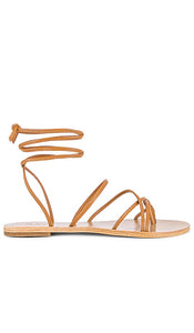 RAYE Spur Sandal in Tan | Tan Flat Sandals for Women