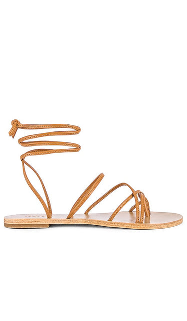 RAYE Spur Sandal in Tan | Tan Flat Sandals for Women