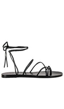 RAYE Spur Sandal in Black | Black Flat Sandals for Women