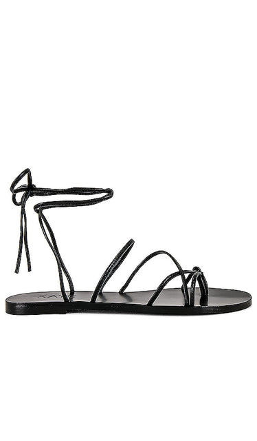 RAYE Spur Sandal in Black | Black Flat Sandals for Women