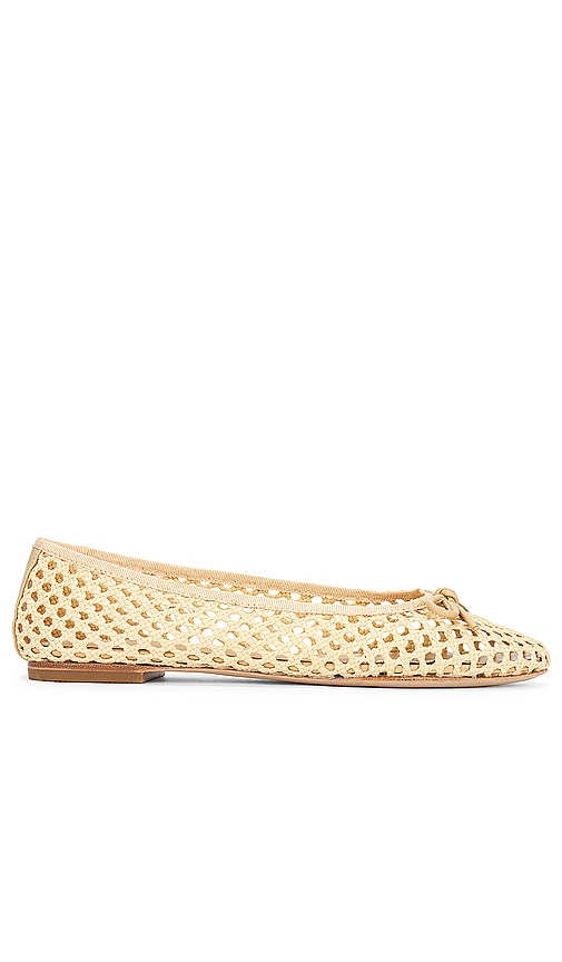 RAYE Natasha Flat in Beige | Natural Ballet Flats for Women