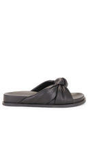 RAYE Brissa Slide in Black | Black Flat Slides for Women