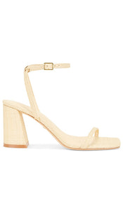 RAYE Zaza Heel in Beige | Natural Open Toe Heels for Women