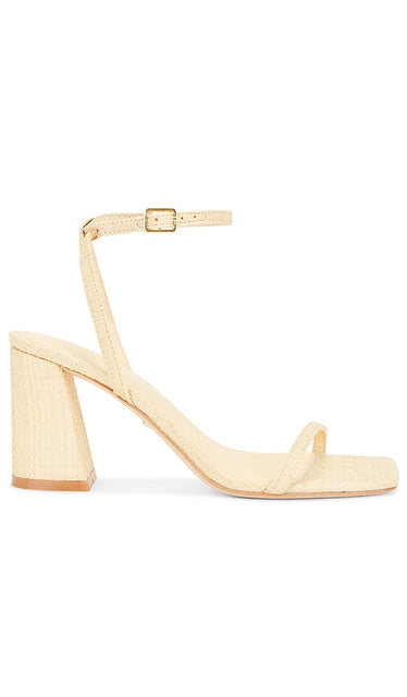 RAYE Zaza Heel in Beige | Natural Open Toe Heels for Women