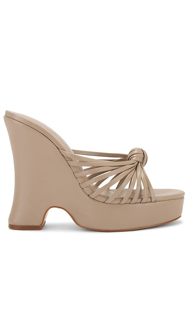 RAYE Dakota Wedge in Taupe | Taupe Wedge Sandals for Women