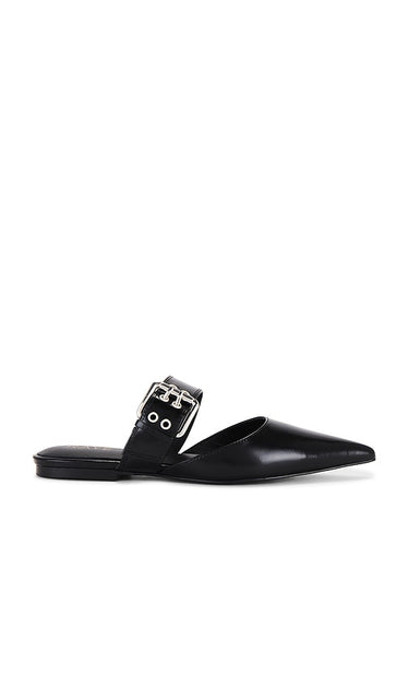 RAYE Anat Flat in Black | Black Mules for Women