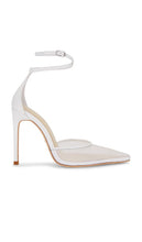 RAYE Dania Pump in White | White Mesh Pump Heels for Women