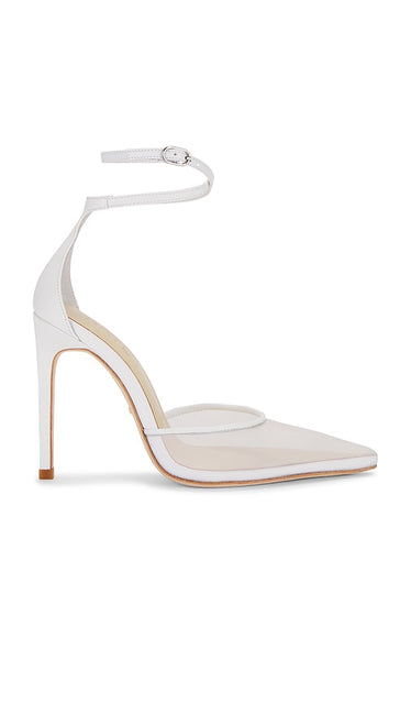 RAYE Dania Pump in White | White Mesh Pump Heels for Women