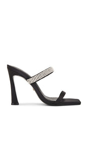 RAYE Artemis Heel in Black | Black Rhinestone Black Sandals for Women