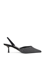RAYE Hans Rhinestone Heel in Black | Black Black Heels for Women