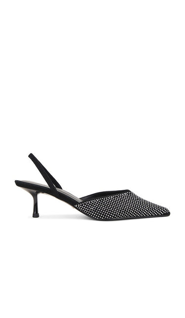 RAYE Hans Rhinestone Heel in Black | Black Black Heels for Women