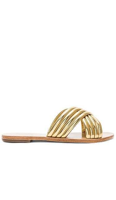 RAYE Ziggy Sandal in Metallic Gold - Sandale RAYE Ziggy en or métallisé - RAYE Ziggy 金属金色凉鞋 - RAYE Ziggy Sandale in Metallic-Gold - RAYE Ziggy 샌들 - Sandalo Ziggy RAYE in oro metallizzato