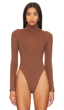RE ONA Turtleneck Bodysuit in Brown