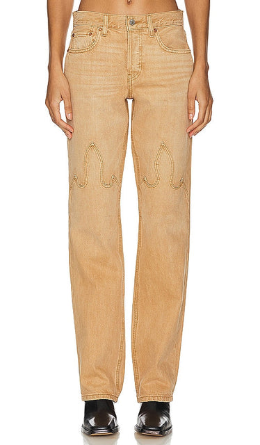 RE/DONE Easy Straight in Beige - RE/DONE Easy Straight en beige - RE/DONE Easy 直筒米色 - RE/DONE Easy Straight in Beige - RE/DONE 이지 스트레이트 베이지 색상 - RI/FATTO Easy Straight in Beige