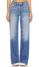 RE/DONE Orginals Mid Rise Wide Leg in Blue - RE/DONE Originals - Jambe large taille mi-haute en bleu - RE/DONE Orginals 蓝色中腰阔腿裤 - RE/DONE Orginals Mid Rise Wide Leg in Blau - RE/DONE Orginals 미드 라이즈 와이드 레그 in 블루 - RE/DONE Gamba larga a vita media originale originale in blu