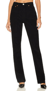 RE/DONE Originals 70s High Rise Skinny Boot in Black