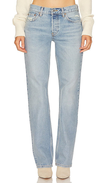 RE/DONE Originals Easy Straight in Denim-Light - RE/DONE Originals Easy Straight en denim clair - RE/DONE Originals Easy Straight 浅牛仔布 - RE/DONE Originals Easy Straight in Denim-Light - RE/DONE Originals 이지 스트레이트 데님 라이트 - RE/DONE Originals Easy Straight in denim chiaro