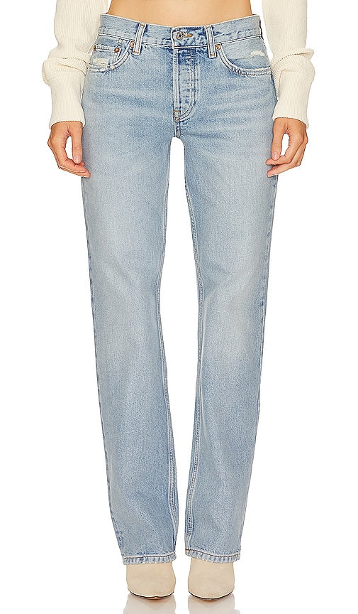 RE/DONE Originals Easy Straight in Denim-Light - RE/DONE Originals Easy Straight en denim clair - RE/DONE Originals Easy Straight 浅牛仔布 - RE/DONE Originals Easy Straight in Denim-Light - RE/DONE Originals 이지 스트레이트 데님 라이트 - RE/DONE Originals Easy Straight in denim chiaro