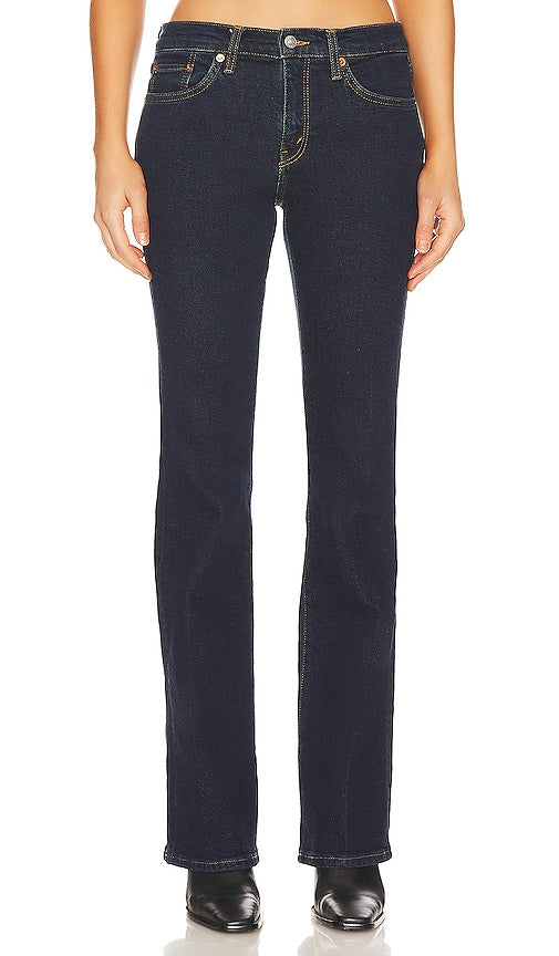 RE/DONE Originals Midrise Baby Boot in Blue - RE/DONE Originals - Bottines mi-hautes pour bébé en bleu - RE/DONE Originals 蓝色中层婴儿靴 - RE/DONE Originals Midrise Babystiefel in Blau - RE/DONE Originals 미드라이즈 베이비 부츠 블루 색상 - RE/DONE Originals Stivaletto da bambino a vita media in blu