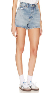 RE/DONE Originals The Midi Short in Blue